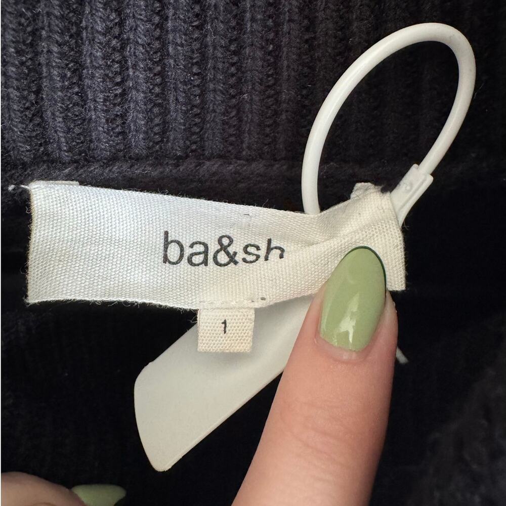 Ba&sh Medee Turtleneck Knitted Sweater Dress Black Size Small NWT - Picture 5 of 10